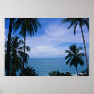 Affiches Vue d'horizon d'océan de terre