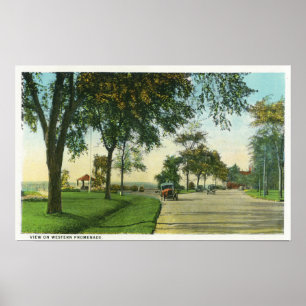 Affiches Vue d'île de crêtes de bouton de citrouille