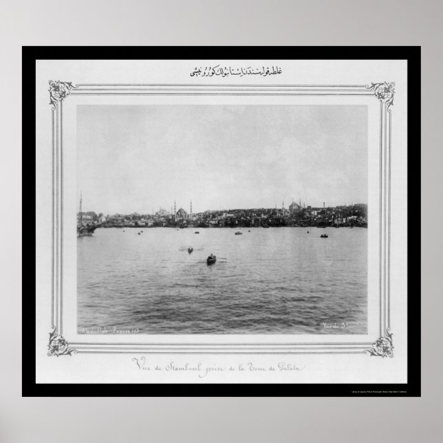 Affiches Vue d'Istanbul de Galata 1885 (Devant)