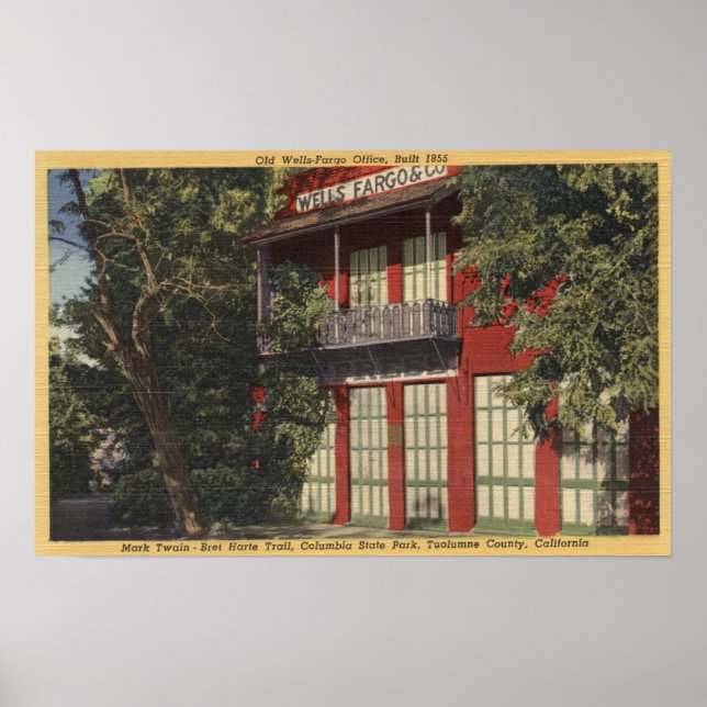 Affiches Vue du bureau Old Wells-Fargo (1855) (Devant)