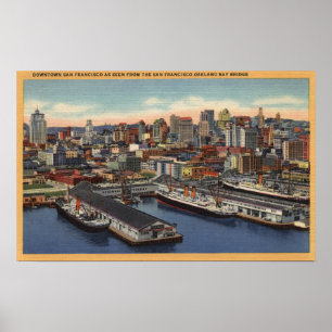 Affiches Vue du centre de pont de baie