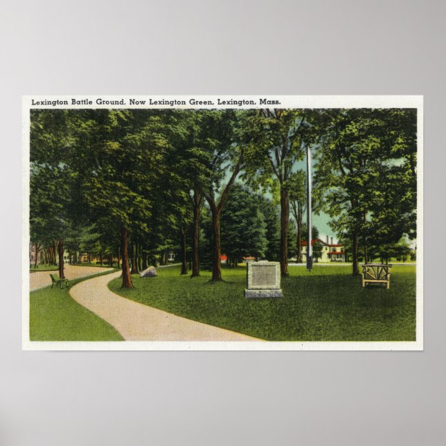 Affiches Vue du champ de bataille, maintenant Lexington Gre (Devant)