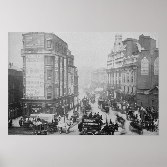 Affiches Vue du chemin Tottenham Court, vers 1885 (Devant)