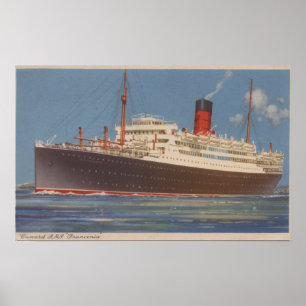 Affiches Vue du Cunard R.M.L. Franconia