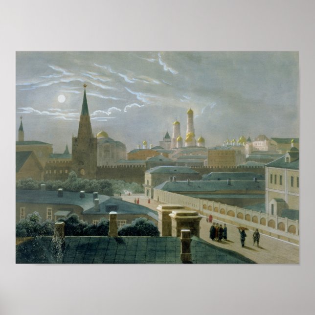 Affiches Vue du Kremlin de Moscou dans les années 1840 (Devant)