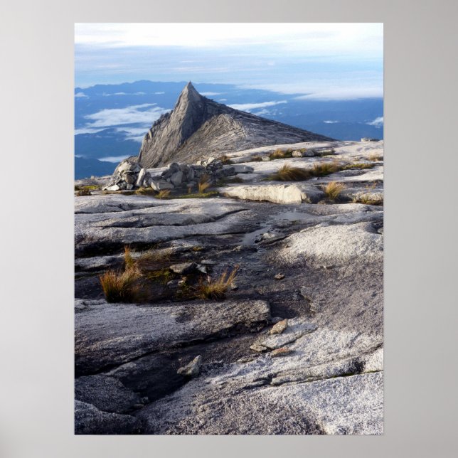 Affiches vue du mont Kinabalu (Devant)