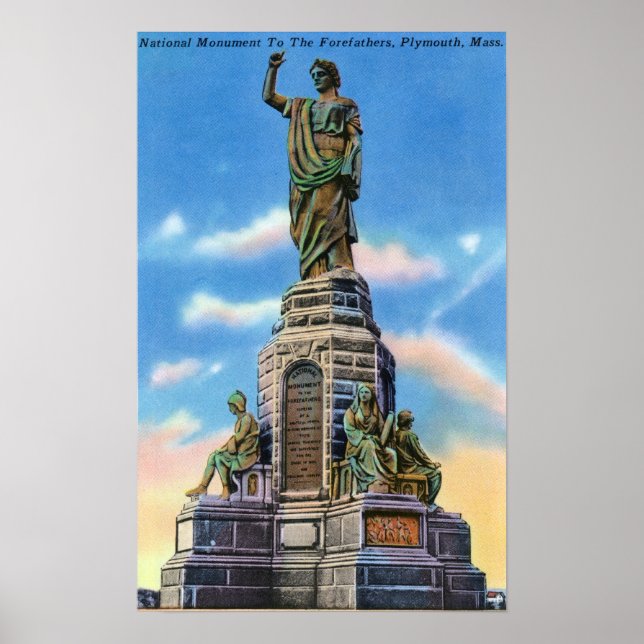 Affiches Vue du monument de Nat'l aux ancêtres américains (Devant)