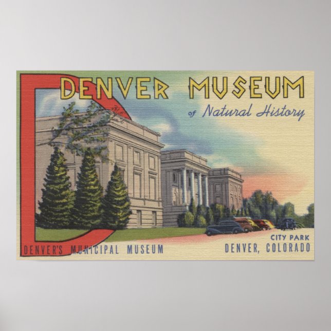 Affiches Vue du musée d'histoire naturelle de Denver (Devant)