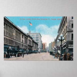 Affiches Vue du nord de 2ème avenue de St d'université