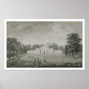 Affiches Vue du palais chez Kew de la pelouse, gravée