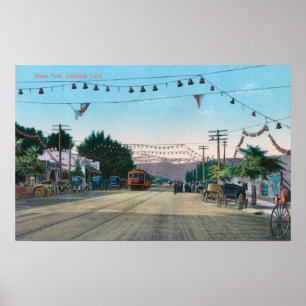 Affiches Vue du parc Idora de StreetOakland, CA