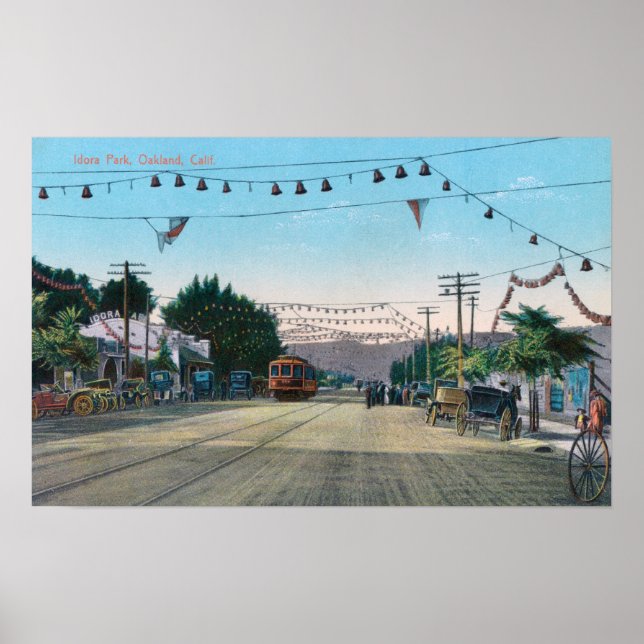 Affiches Vue du parc Idora de StreetOakland, CA (Devant)