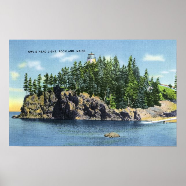 Affiches Vue du phare de Owl's Head 2 (Devant)