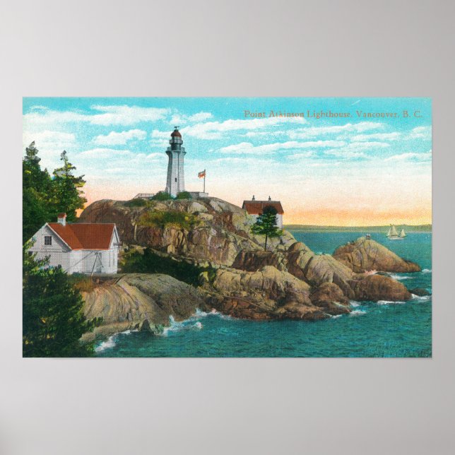 Affiches Vue du phare de Point Atkinson (Devant)