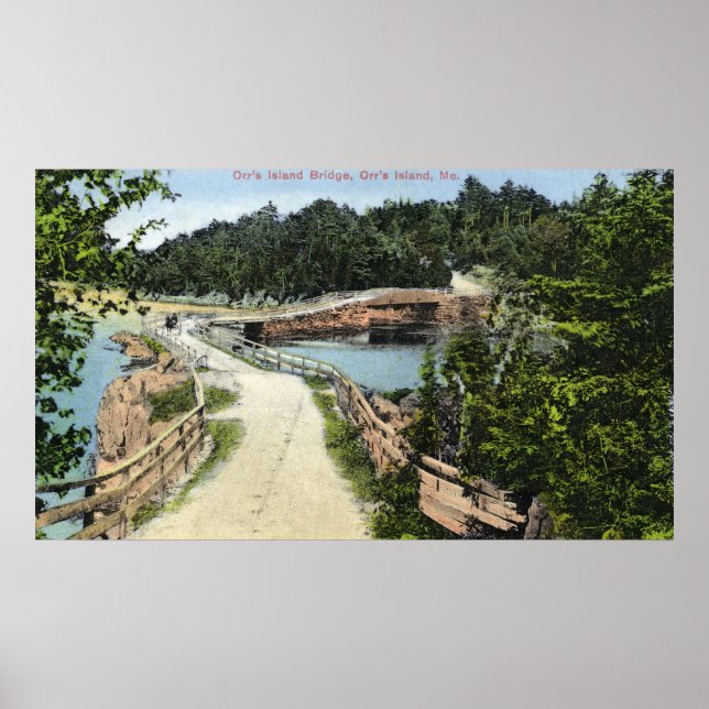 Affiches Vue du pont de l'île d'Orr (Devant)
