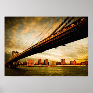Affiches Vue du pont de Manhattan du côté de Brooklyn (NYC)