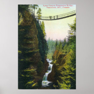 Affiches Vue du pont suspendu de canyon de Lynn