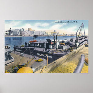 Affiches Vue du port d'Albany, SS Iroquois en