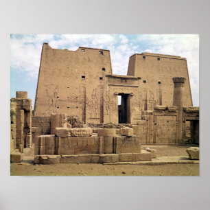Affiches Vue du premier pylône du Temple de Horus