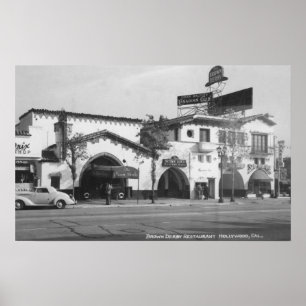 Affiches Vue du restaurant Hollywood, CA Brown Derby