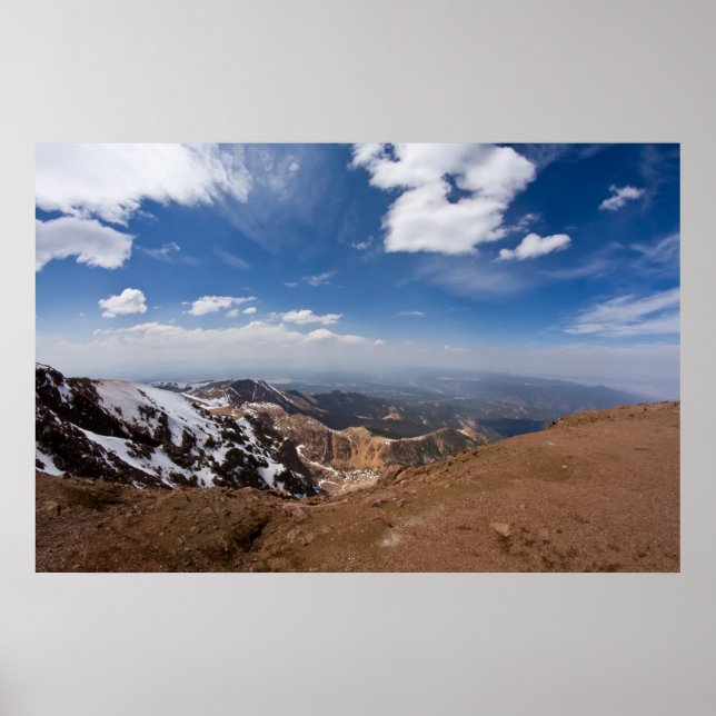 Affiches Vue du sommet de Pikes Peak (Devant)