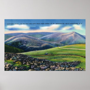 Affiches Vue du sommet du Cog Rail, pics du Nord