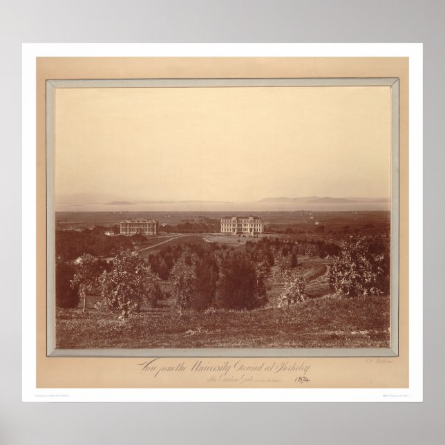 Affiches Vue du terrain de l'Université à Berkeley(1337) (Devant)