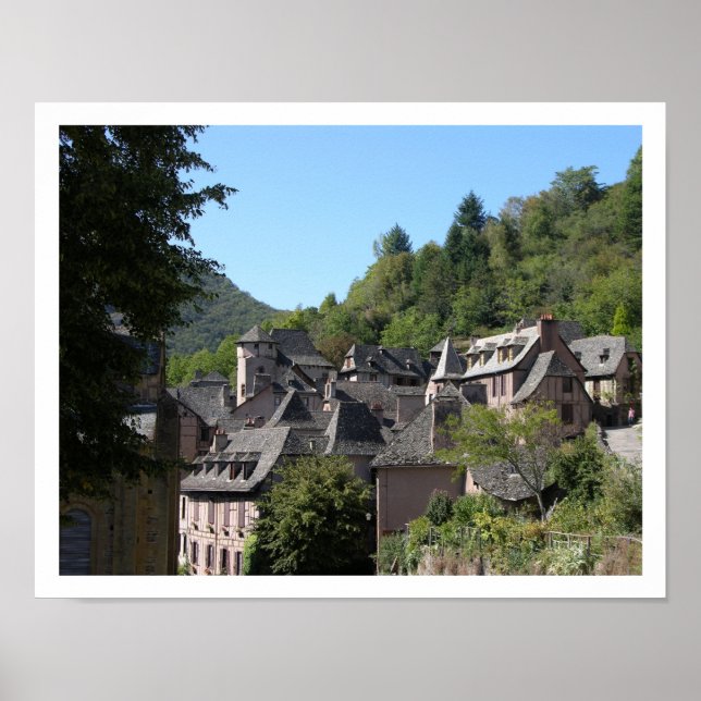 Affiches Vue du village médiéval (photo) (Devant)