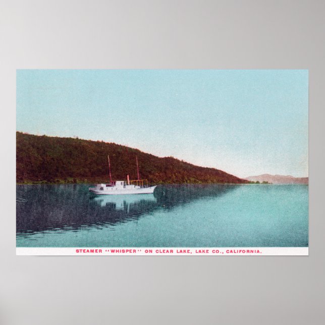 Affiches Vue du Whisper à vapeur sur le lac (Devant)