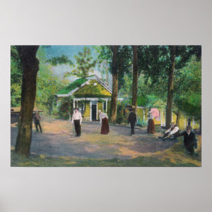Affiches Vue d'un jeu de croquet Harbin Springs, CA