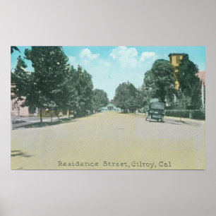 Affiches Vue d'une rue de résidenceGilroy, CA