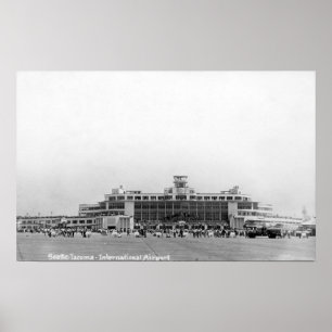 Affiches Vue extérieure d'aéroport international de