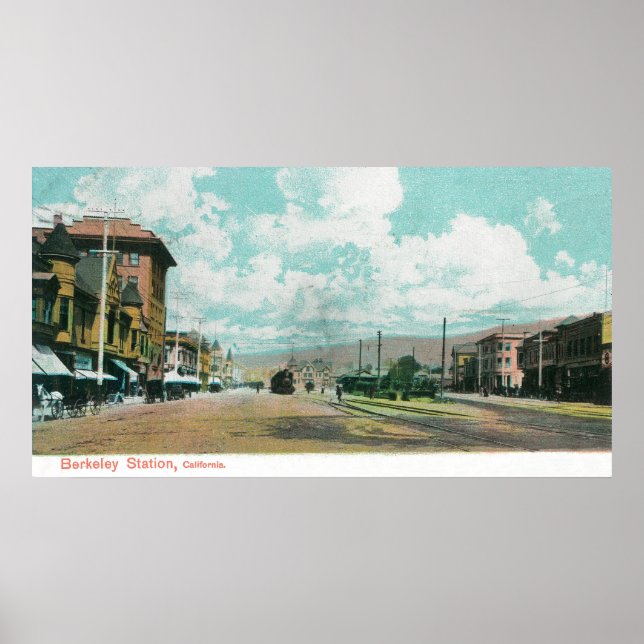 Affiches Vue extérieure de Berkeley StationBerkeley, CA (Devant)