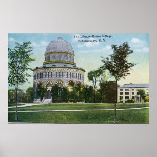 Affiches Vue extérieure de bibliothèque universitaire des