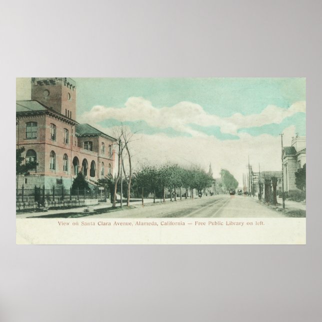 Affiches Vue extérieure de la bibliothèque publique sur Pèr (Devant)