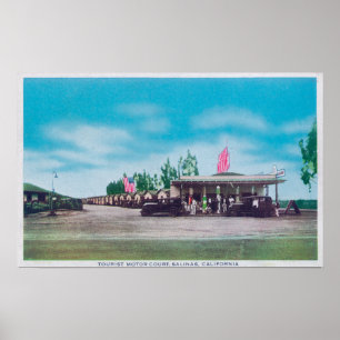 Affiches Vue extérieure de la cour de touristes de moteur