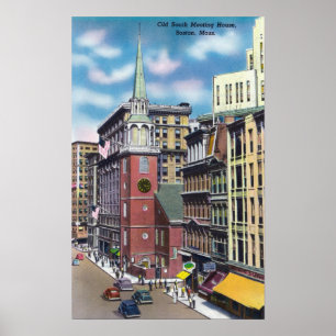 Affiches Vue extérieure de la vieille réunion hall du sud