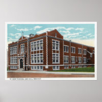 Vue extérieure de l'école et de la salle St. Mary'