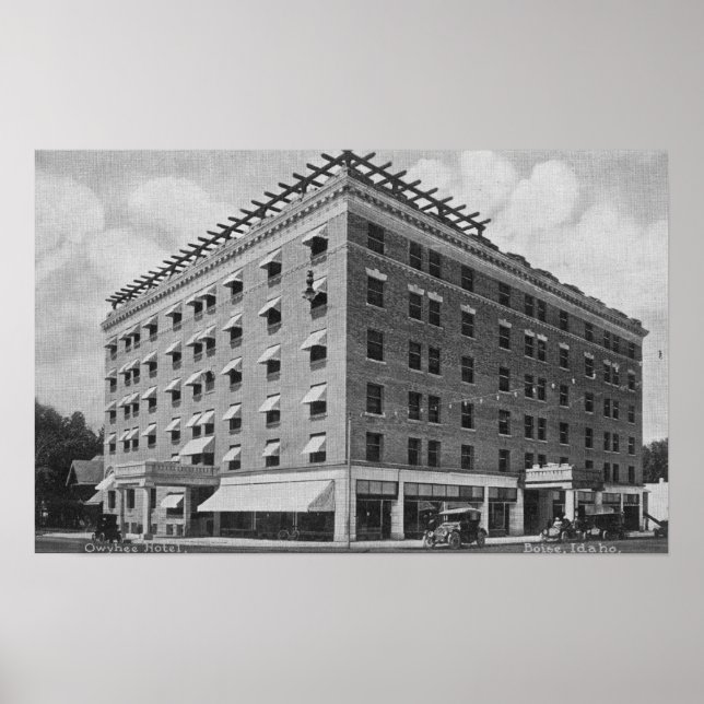 Affiches Vue extérieure de l'Owyhee HotelBoise, ID (Devant)