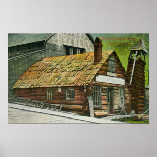 Affiches Vue extérieure des travaux de soude de cabine de