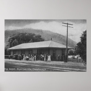 Affiches Vue extérieure du dépôt de train