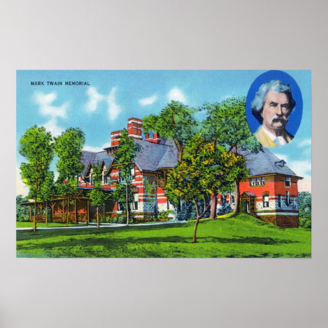 Affiches Vue extérieure du mémorial Mark Twain (Devant)