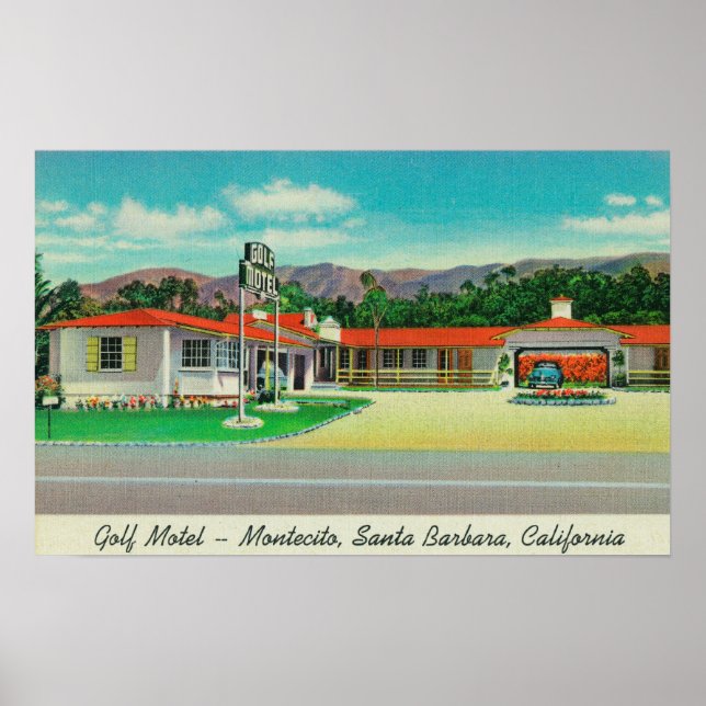 Affiches Vue extérieure du Motel Golf, Montecito (Devant)