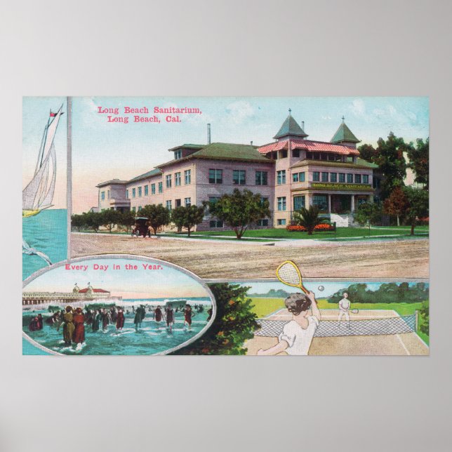 Affiches Vue extérieure du solarium de Long Beach (Devant)