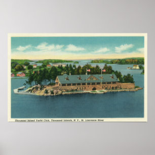 Affiches Vue extérieure du yacht de l'île de Mille