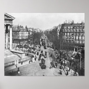 Affiches Vue générale de la place de la Madeleine