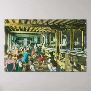 Affiches Vue intérieure de la cannerie de verger de Flicken