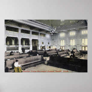 Affiches Vue intérieure de la gare Union