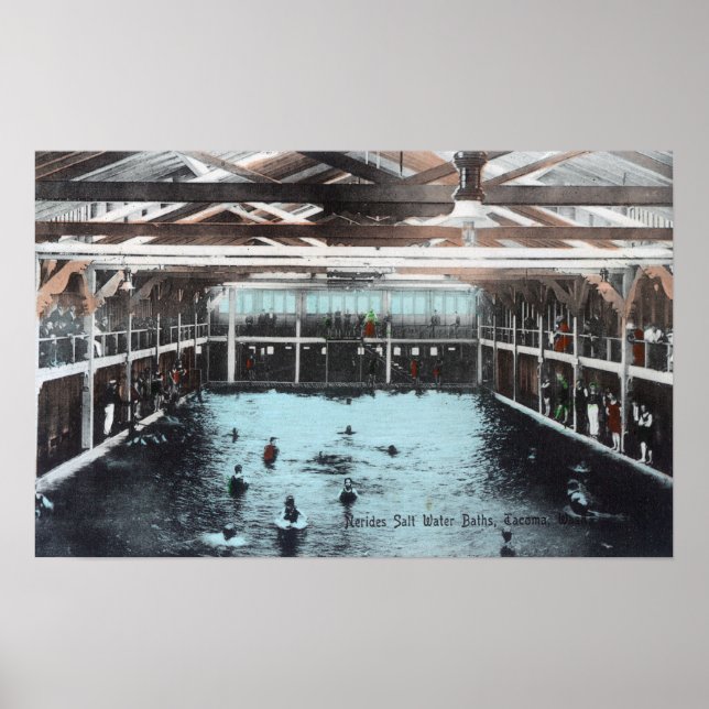 Affiches Vue intérieure des bains salés Nerides (Devant)