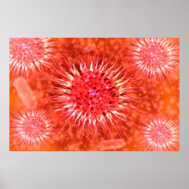 Affiches Vue Microscopique Des Dendrimers 2 (Devant)